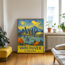 Vancouver Canada Travel Poster Wall Art, Vancouver Skyline Canada Travel Poster, Canada Travel Poster, Traveler Home Décor, Traveler Gift