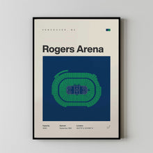 Vancouver Canucks Poster, Rogers Arena Stadium Print, Mid Century Modern Hockey Poster,-JGDLV3