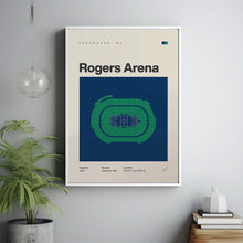 Vancouver Canucks Poster, Rogers Arena Stadium Print, Mid Century Modern Hockey Poster,-JGDLV3