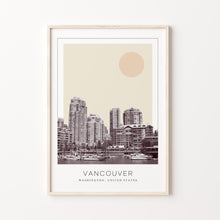 Vancouver Poster Print, Vancouver Travel Poster, Vancouver Minimalistic Wall Art, Vancouver, Washington, United States 1868247422