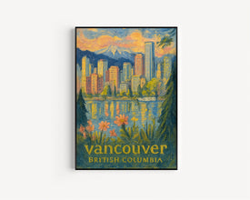 Vancouver Travel Wall Art, Canada Painting Gifts, North America Home Decor, Vancouver Art Print, Canada Travel Print, Housewarming Gift
