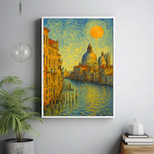 Venice Poster Print, Venice Travel Poster, Venice Van Gogh Style Wall Art, Venice, Italy