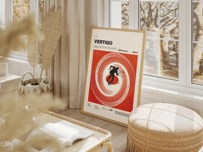 Vertigo Poster, Alfred Hitchcock Film Vertigo Print Poster, James Stewart and Kim Novak Starring 1958 Movie Vertigo Wall Decor Idea 1899563015
