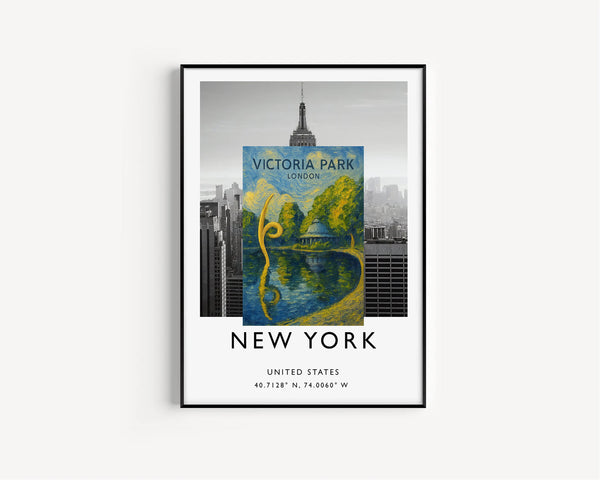 Victoria Park Poster, East London, Regents Canal, Hackney, Dalston, Tower Hamlets, Haggerston, Mile End, London Artwork, Original Print, Art