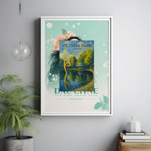 Victoria Park Poster, East London, Regents Canal, Hackney, Dalston, Tower Hamlets, Haggerston, Mile End, London Artwork, Original Print, Art