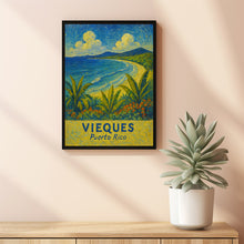 Vieques Travel Print Wall Art, Vieques - Puerto Rico City Print, Vieques Travel Gift, Vieques City Poster, Van Gogh style Travel Gift