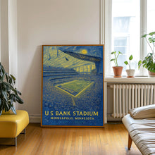 Vikings NFL  U.S. Bank Stadium  Black and White  Poster