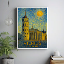 Vilnius Poster Print, Vilnius Travel Poster, Vilnius Van Gogh Style Wall Art, Vilnius, Lithuania