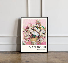Vincent Van Gogh Poster, Roses in a vase Poster, Van Gogh Wall art, Vincent Van Gogh Print, Van Gogh Exhibition Poster, Oleanders print 1226750823