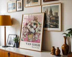 Vincent Van Gogh Poster, Roses in a vase Poster, Van Gogh Wall art, Vincent Van Gogh Print, Van Gogh Exhibition Poster, Oleanders print 1226750823