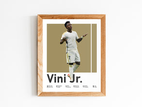 Vini Jr Football Poster, Modern Sport Art, Teen Room Decor Sport Poster 1609558198