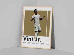 Vini Jr Football Poster, Modern Sport Art, Teen Room Decor Sport Poster 1609558198