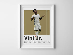 Vini Jr Football Poster, Modern Sport Art, Teen Room Decor Sport Poster 1609558198