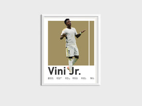 Vini Jr Football Poster, Modern Sport Art, Teen Room Decor Sport Poster 1609558198
