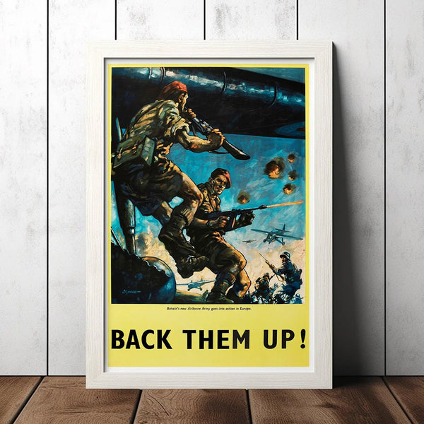 Vintage Airborne Army World War 2 Poster - Military Fan Collectibles - Retro Decor Poster - Home Decor - Wall Art - Canvas Poster 1668969324