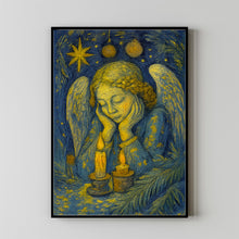 Vintage Christmas Angel Print Nostalgic Holiday Wall Art