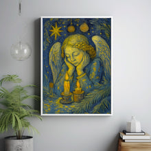 Vintage Christmas Angel Print Nostalgic Holiday Wall Art