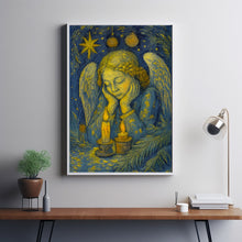 Vintage Christmas Angel Print Nostalgic Holiday Wall Art