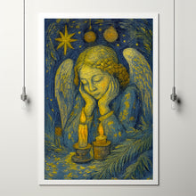 Vintage Christmas Angel Print Nostalgic Holiday Wall Art