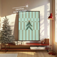 Vintage Christmas Wall Art, Digital Art Download, Modern Stripe Christmas Print, Trendy Holiday Wall Art, Cute Christmas Art Print 1835473781