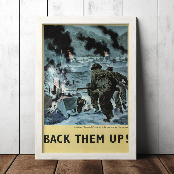 Vintage Commando Raid World War 2 Poster - Military Fan Collectibles - Retro Decor Poster - Home Decor - Wall Art - Canvas Poster 1668971592
