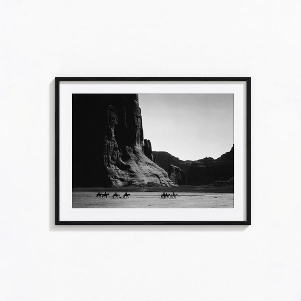 Vintage Cowboy Print, Canyon de Chelly Black and White Wall Art, Vintage Print, Photography Prints, Museum Quality Photo Art Print 1818601599