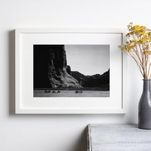 Vintage Cowboy Print, Canyon de Chelly Black and White Wall Art, Vintage Print, Photography Prints, Museum Quality Photo Art Print 1818601599