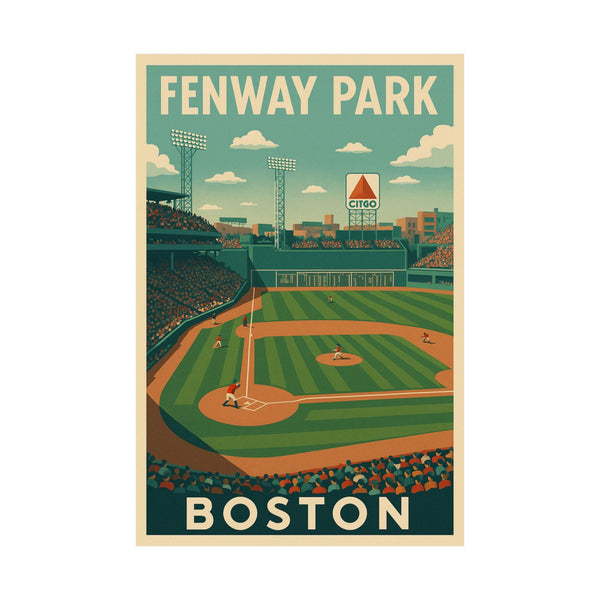 Vintage Fenway Park Matte Vertical Posters, Retro Travel Wall Art Print, Boston Red Sox Stadium Decor, Baseball Fan Gift, College Dorm 4397065591