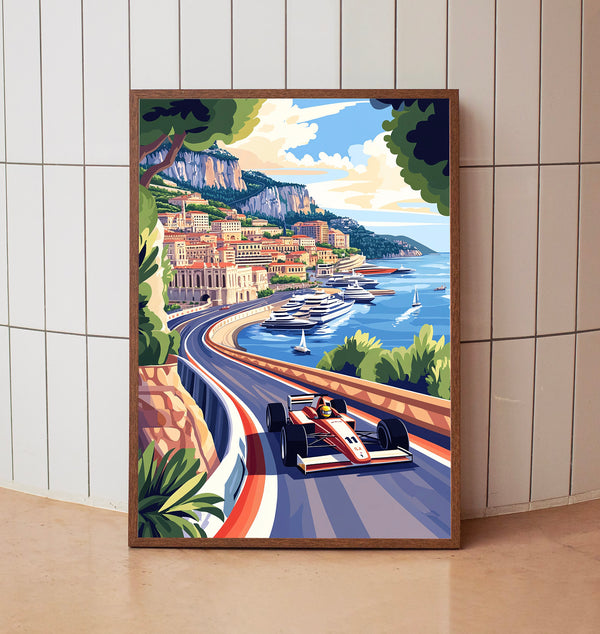 Vintage Ferrari F1 Poster – Classic Racing Car Art Print