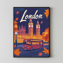 Vintage London Travel Poster – UK Wall Art with Big Ben, Ideal England Gifts & Birthday Present