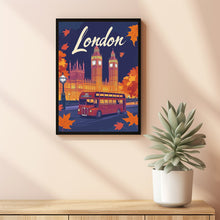 Vintage London Travel Poster – UK Wall Art with Big Ben, Ideal England Gifts & Birthday Present