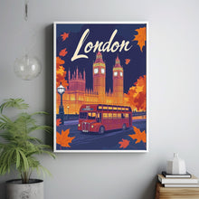 Vintage London Travel Poster – UK Wall Art with Big Ben, Ideal England Gifts & Birthday Present