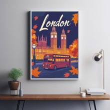 Vintage London Travel Poster – UK Wall Art with Big Ben, Ideal England Gifts & Birthday Present