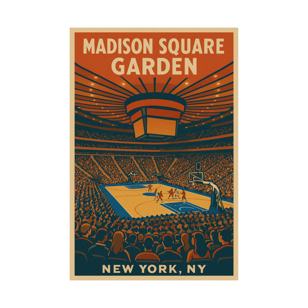 Vintage Madison Square Garden Poster, New York, NY, Retro Basketball Art Print, MSG Wall Art, Sports Arena Decor, NYC Gift 4423678801