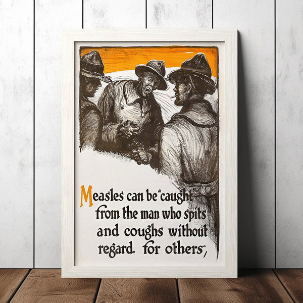 Vintage Measles World War 1 Poster - Military Fan Collectibles - Retro Decor Poster - Home Decor - Wall Art - Canvas Poster 1668972806