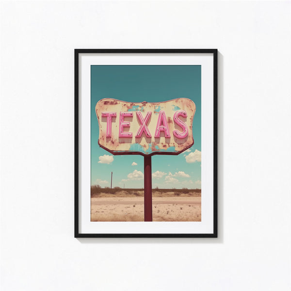 Vintage Texas Sign Print, Texas Sign Wall Art, Vintage Print, Photography Prints, Museum Quality Photo Art Print 1818640175