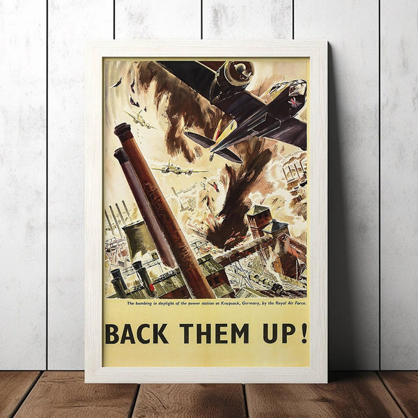 Vintage The Bombing Of Knapsack World War 2 Poster - Military Fan Collectibles - Retro Decor Poster - Home Decor - Wall Art - Canvas Poster 1668975118