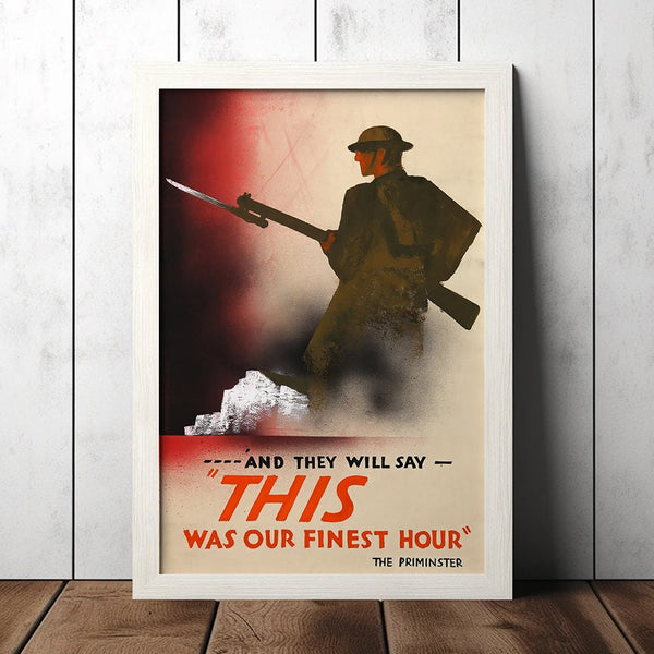 Vintage This Was Our Finest Hour World War 2 Poster - Military Fan Collectibles - Retro Decor Poster - Home Decor - Wall Art - Canvas Poster 1683151365