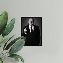 Vintage Tony Soprano Print, James Gandolfini Poster, Fine Art Photography Wall Art, Museum Quality Print, Classic Black and White Poster 4403020422