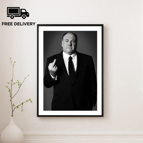 Vintage Tony Soprano Print, James Gandolfini Poster, Fine Art Photography Wall Art, Museum Quality Print, Classic Black and White Poster 4403020422