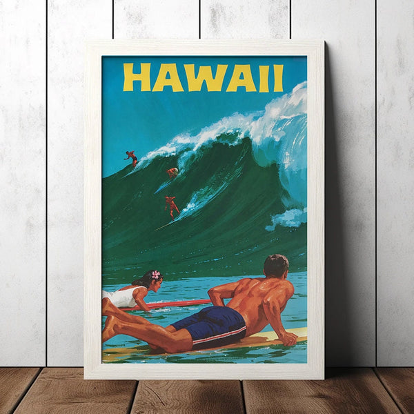 Vintage Travel Poster Hawaii - Retro Decor Poster - Art Poster - Home Decor - Wall Art 1610523261