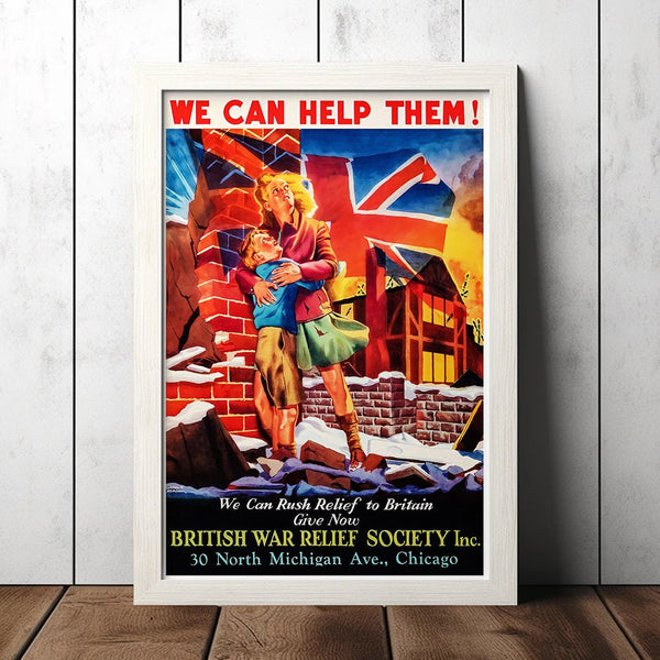 Vintage War Relief Society World War 2 Poster - Military Fan Collectibles - Retro Decor Poster - Home Decor - Wall Art - Canvas Poster 1683151619