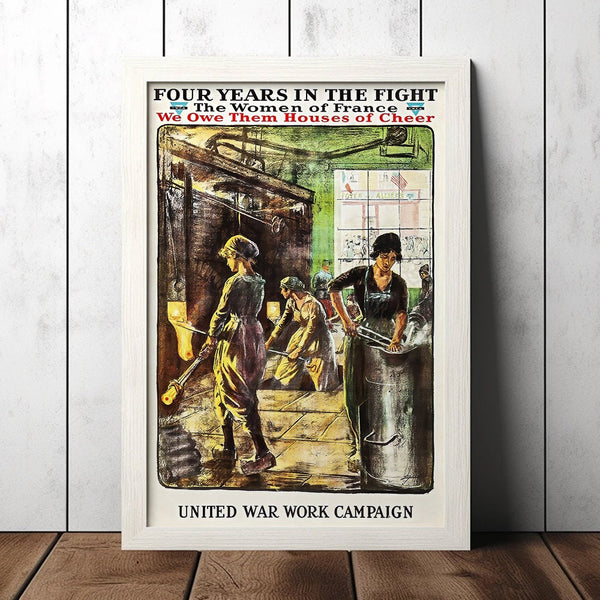 Vintage Woman Of France World War 1 Poster - Military Fan Collectibles - Retro Decor Poster - Home Decor - Wall Art - Canvas Poster 1668976352
