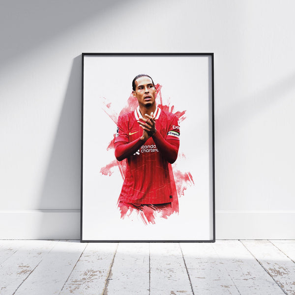 Virgil van Dijk - 202425 - Home Kit - Football Poster - Football Print 1813196515