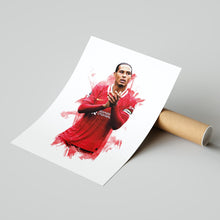 Virgil van Dijk - 202425 - Home Kit - Football Poster - Football Print 1813196515