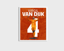 Virgil van Dijk Illustration, Netherlands Football Poster Sport Poster 1696329059