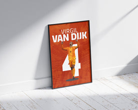 Virgil van Dijk Illustration, Netherlands Football Poster Sport Poster 1696329059