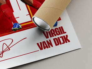 Virgil van Dijk Poster Football Poster, Liverpool Soccer Gift For Fans 4387744586
