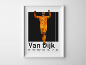 Virgil van Dijk Poster, Netherlands Football Art, Sport Room Decor Sport Poster 1571051772