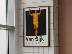 Virgil van Dijk Poster, Netherlands Football Art, Sport Room Decor Sport Poster 1571051772